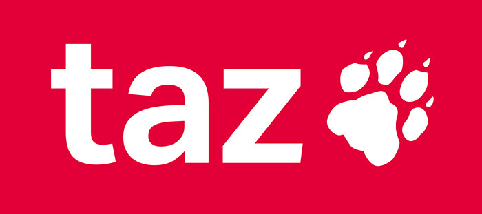 Logo taz – Medienpartner ALMS Berlin 2019